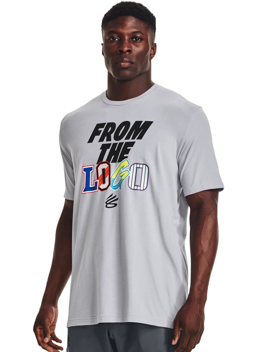 

UNDER ARMOUR Printed Relaxed Fit T-Shirt, Grey