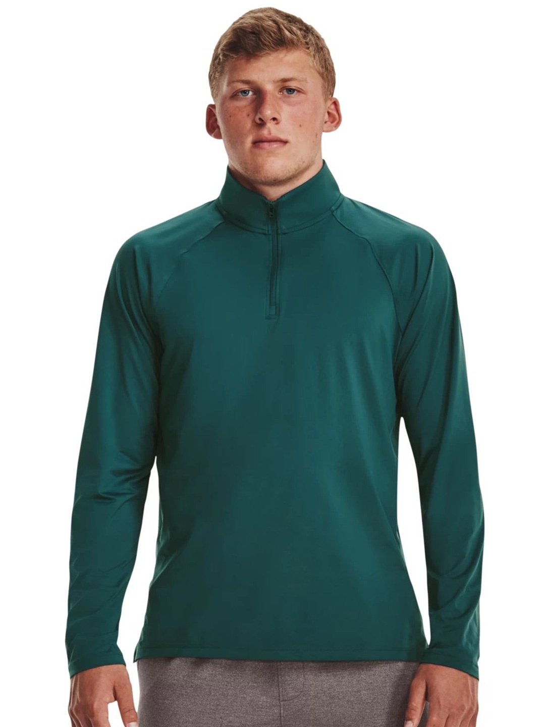 

UNDER ARMOUR Slim Fit Meridian 1/4 Zip Training T-Shirt, Green