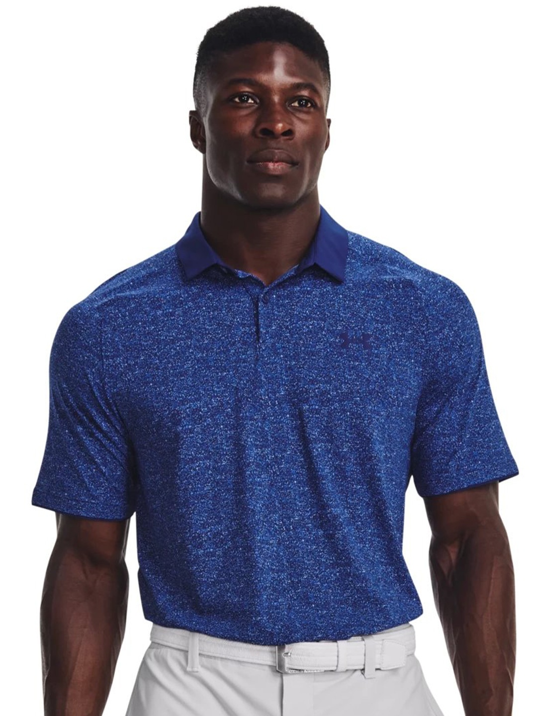 

UNDER ARMOUR Men Self-Design Slim Fit Iso-Chill Polo T-Shirt, Blue