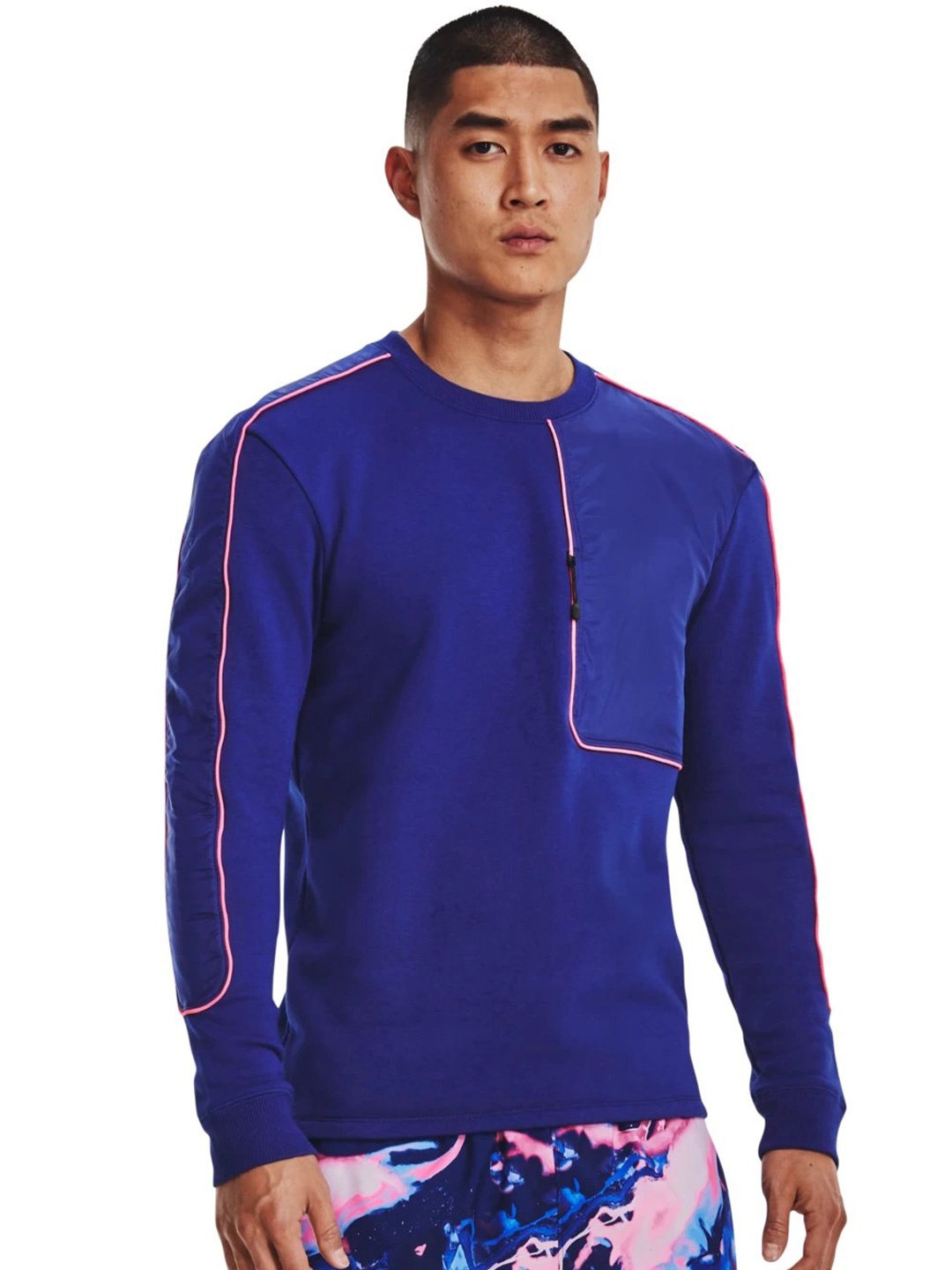 

UNDER ARMOUR Slim Fit Run Anywhere Running T-Shirt, Blue