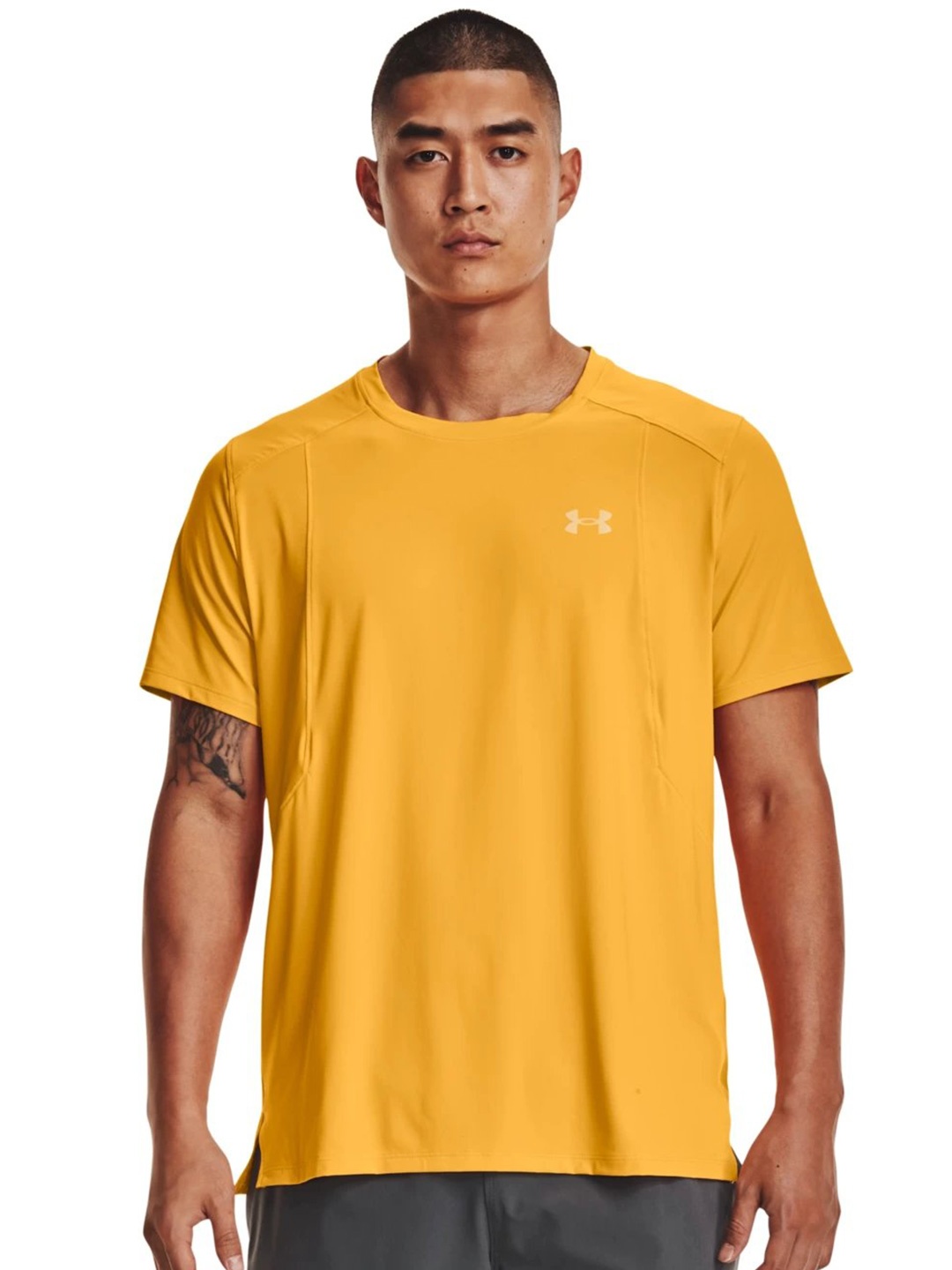 

UNDER ARMOUR Slim Fit Iso-Chill Laser Running T-Shirt, Yellow