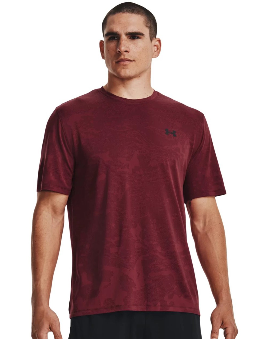

UNDER ARMOUR Training Vent Camo Self-Design Relaxed Fit T-Shirt, Red