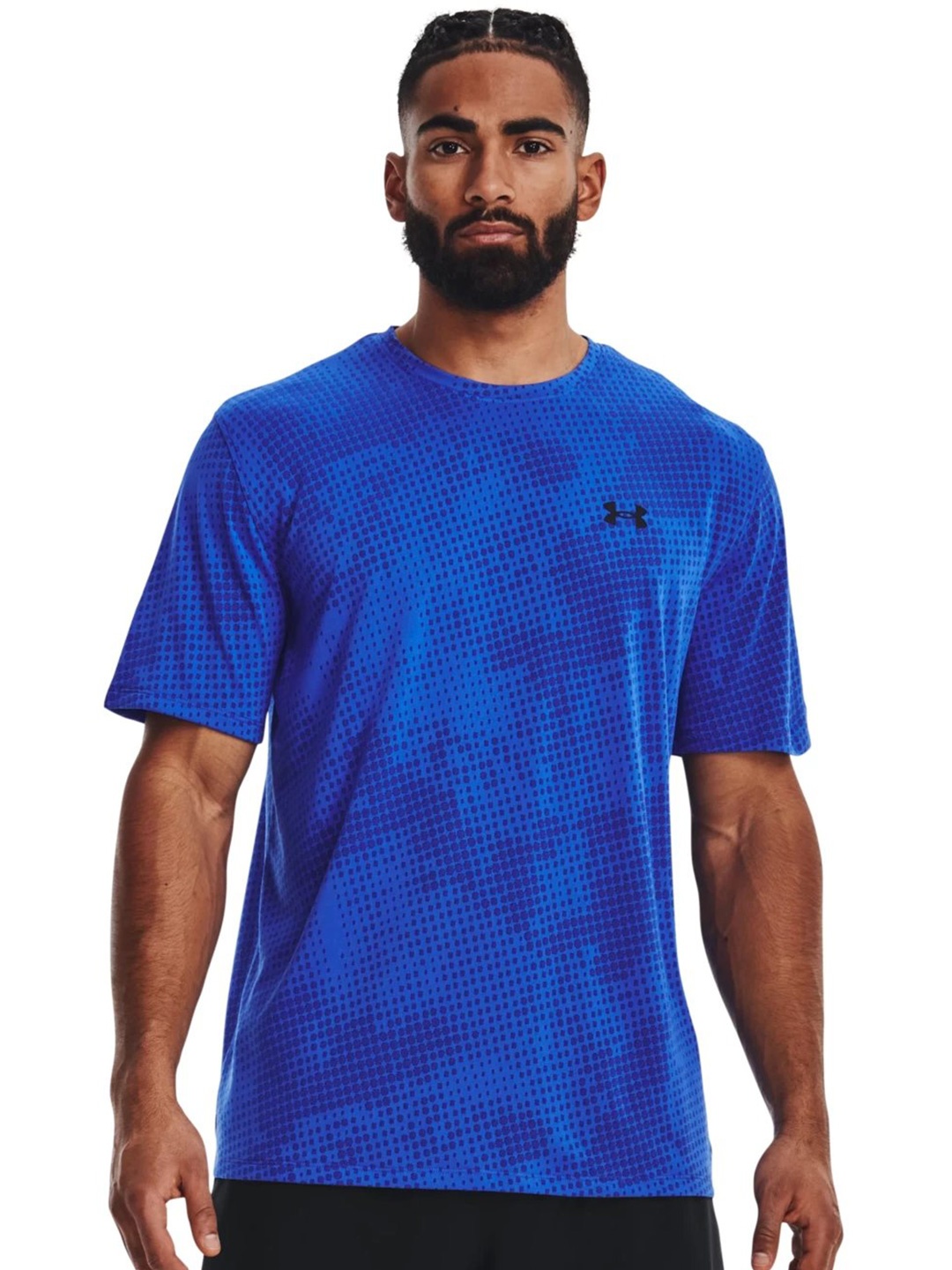 

UNDER ARMOUR Training Vent Jacquard Self-Design Relaxed Fit T-Shirt, Blue