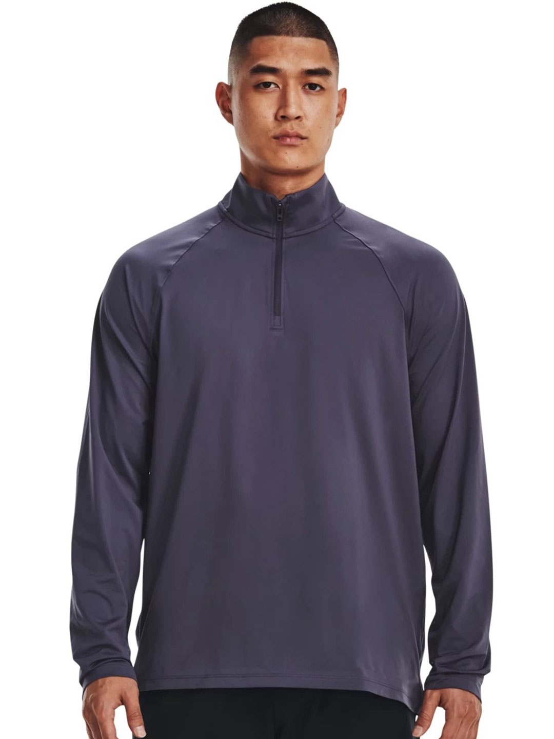 

UNDER ARMOUR Slim Fit Meridian 1/4 Zip Training T-Shirt, Grey