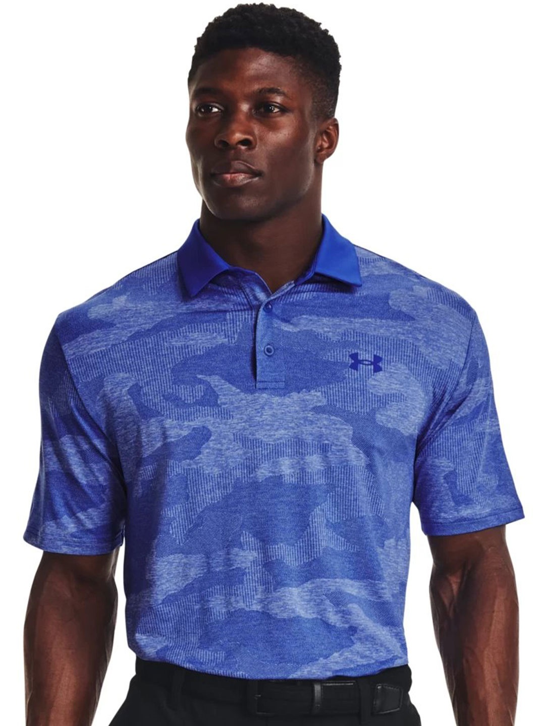 

UNDER ARMOUR Playoff Camo Jacquard Relaxed Fit Polo T-Shirt, Blue