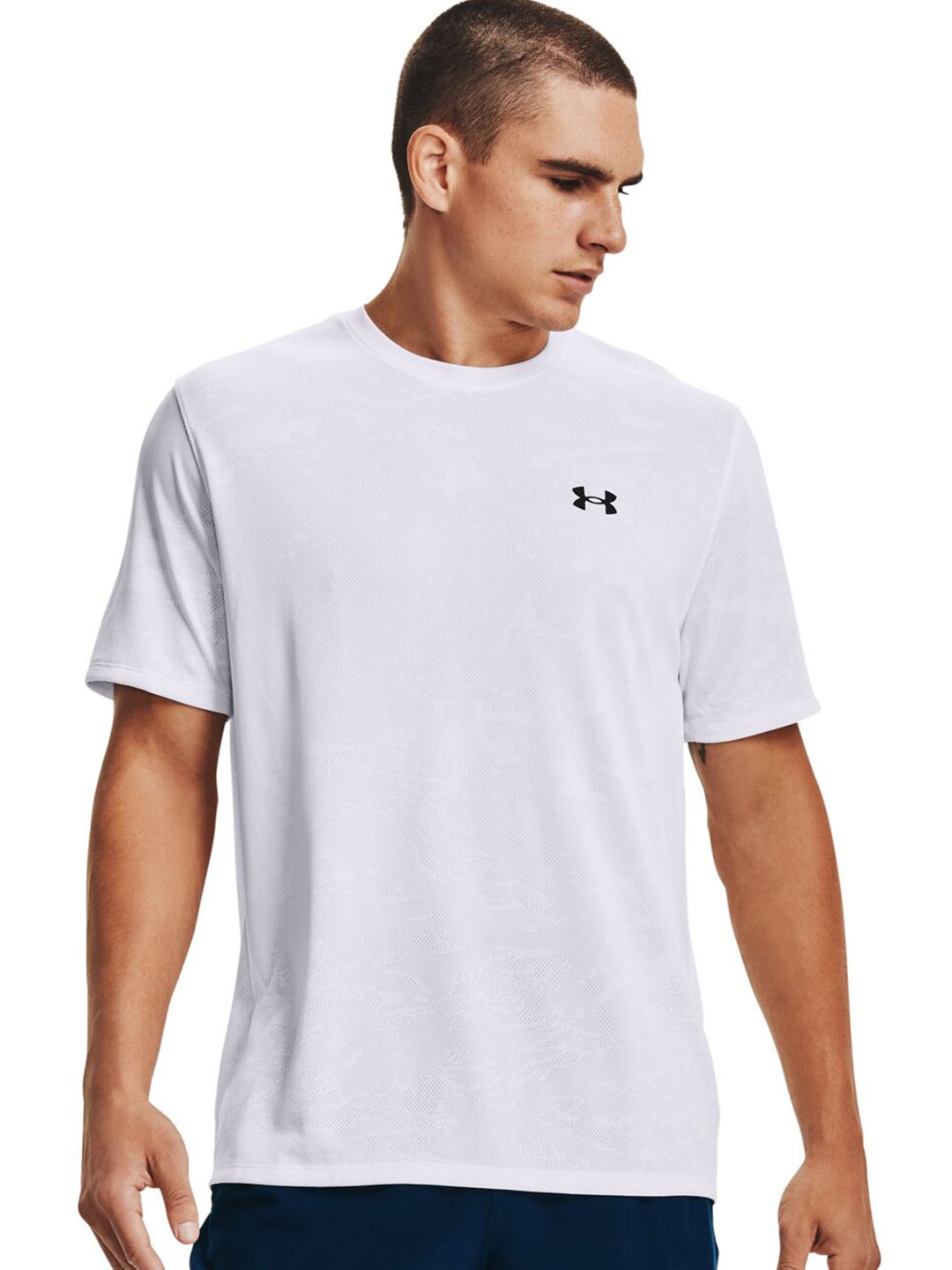 

UNDER ARMOUR Training Vent Camo Self-Design Relaxed Fit T-Shirt, White