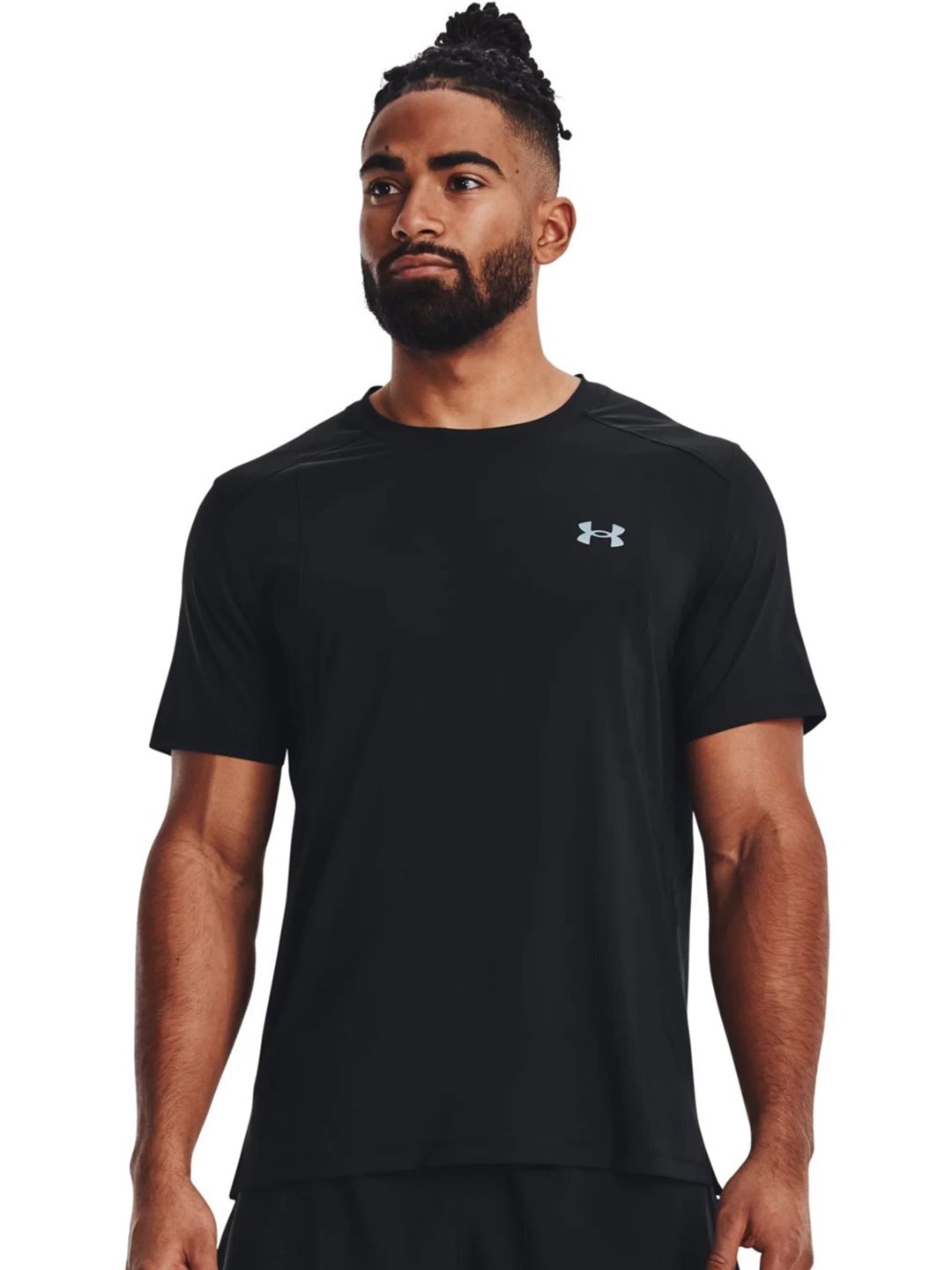 

UNDER ARMOUR Slim Fit Iso-Chill Laser Short Sleeves Running T-Shirt, Black