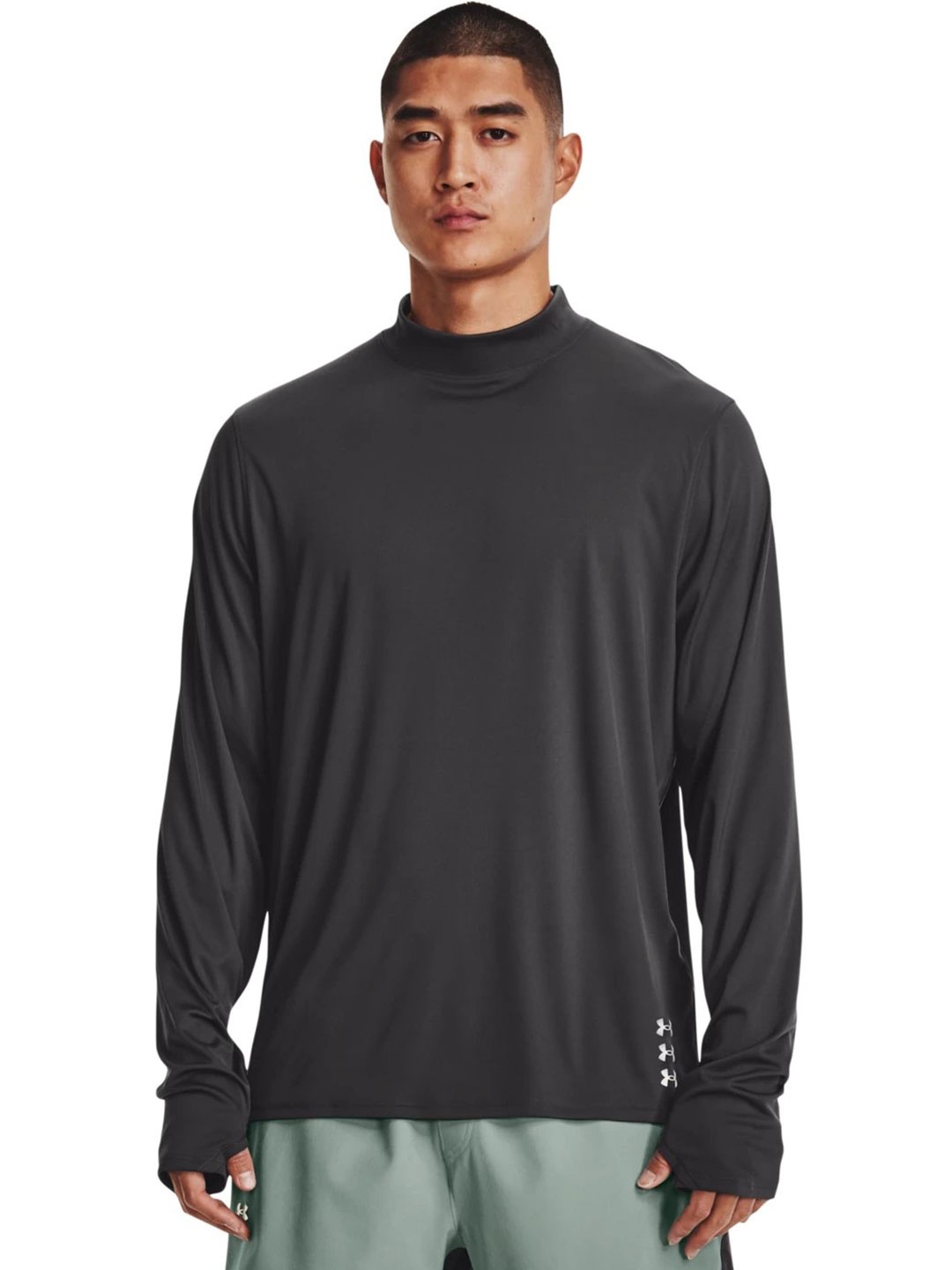 

UNDER ARMOUR Terrain Long Sleeves High-Neck Relaxed Fit Training T-Shirt, Grey