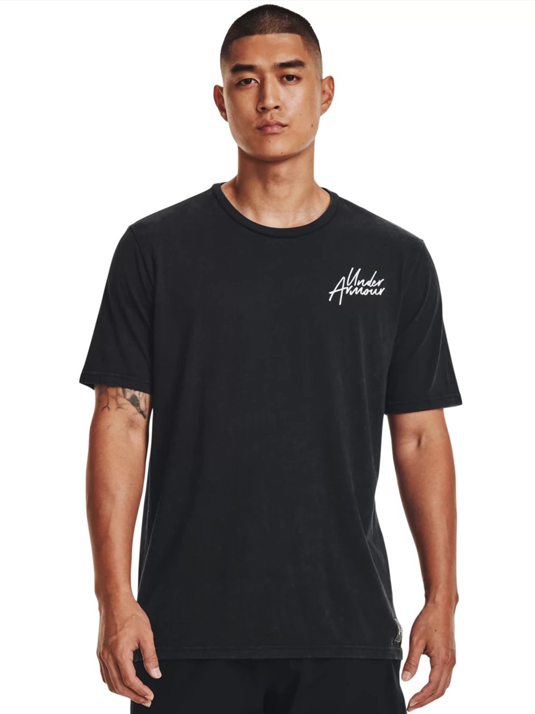 

UNDER ARMOUR Snow Washed Relaxed Fit Training T-Shirt, Black