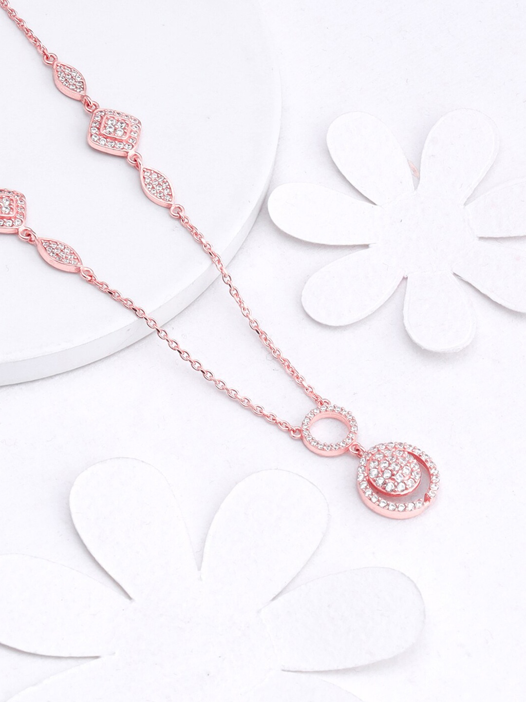 

GIVA Sterling Silver Rose Gold-Plated Necklace