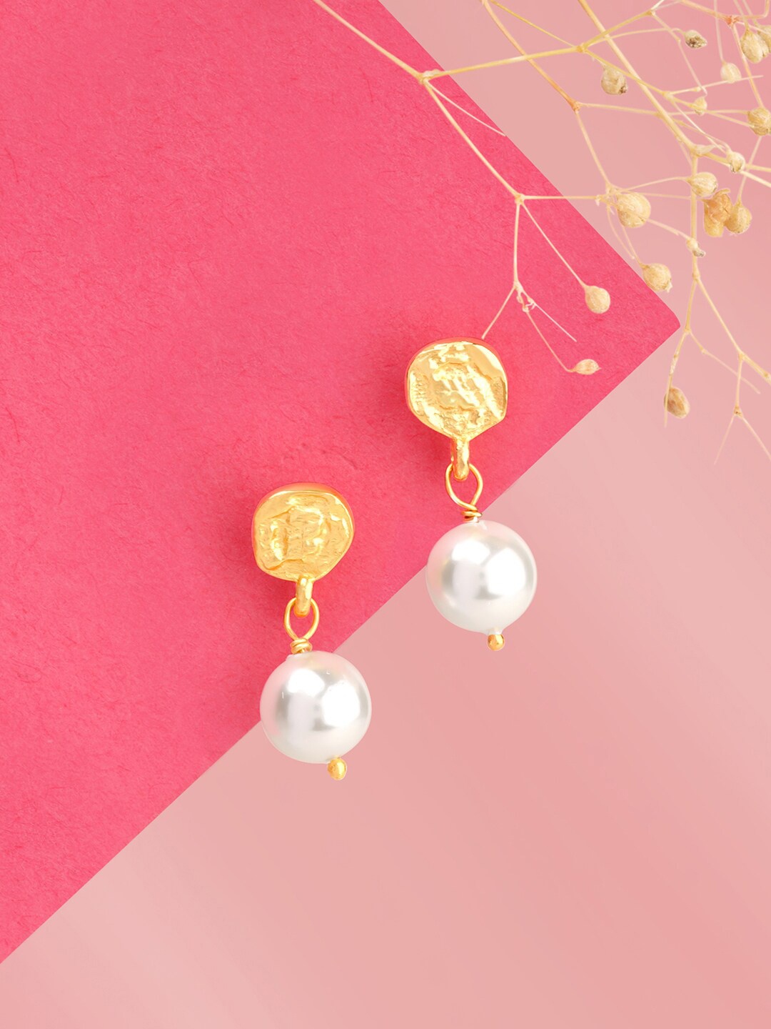 

GIVA Gold-Plated Contemporary Drop Earrings