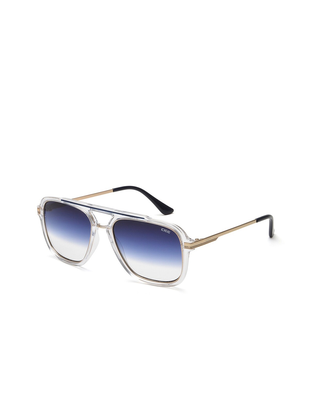 

IDEE Men Square Sunglasses with UV Protected Lens IDS2913C2SG, Blue