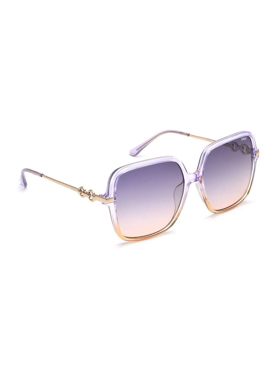 

IDEE Women Square Sunglasses with UV Protected Lens IDS2944C2SG, Purple