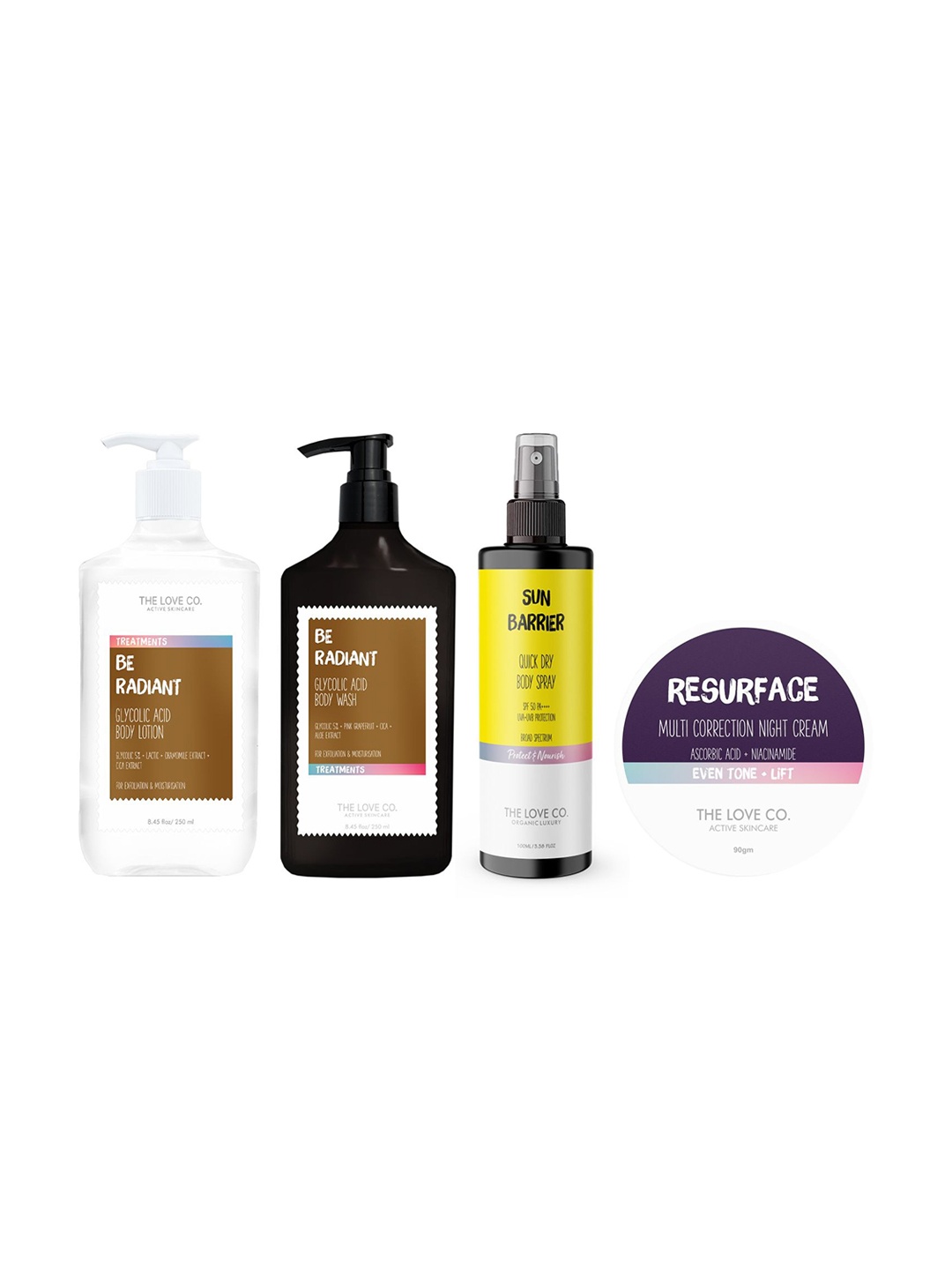 

The Love Co Set Of 4 Bath & Body Combo, White