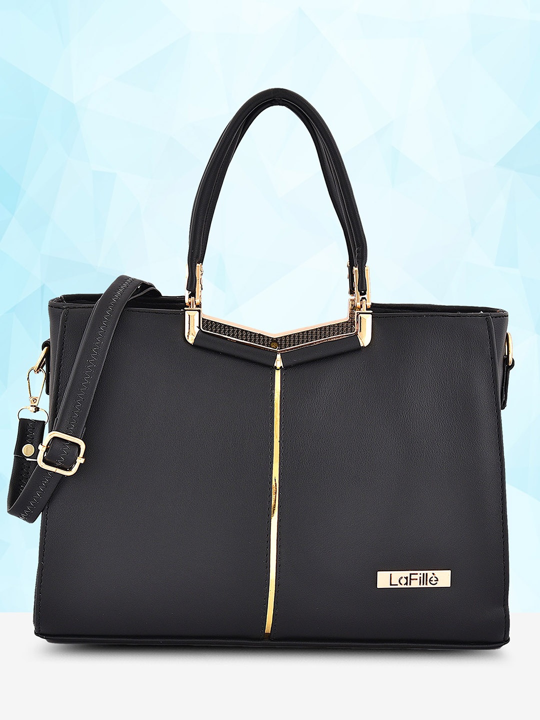 

LaFille PU Shopper Handheld Bag, Black