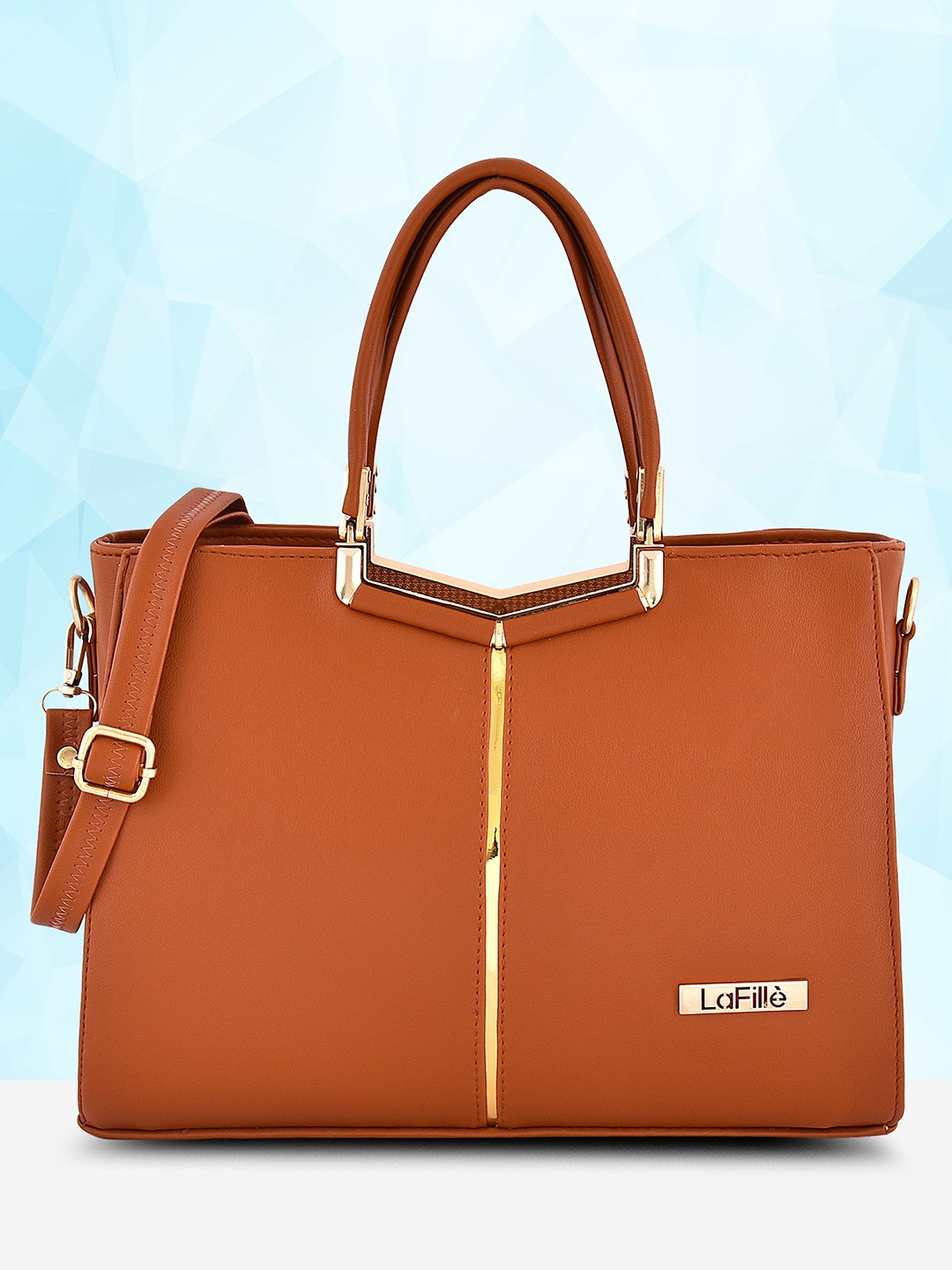 

LaFille Structured Handheld Bag, Tan
