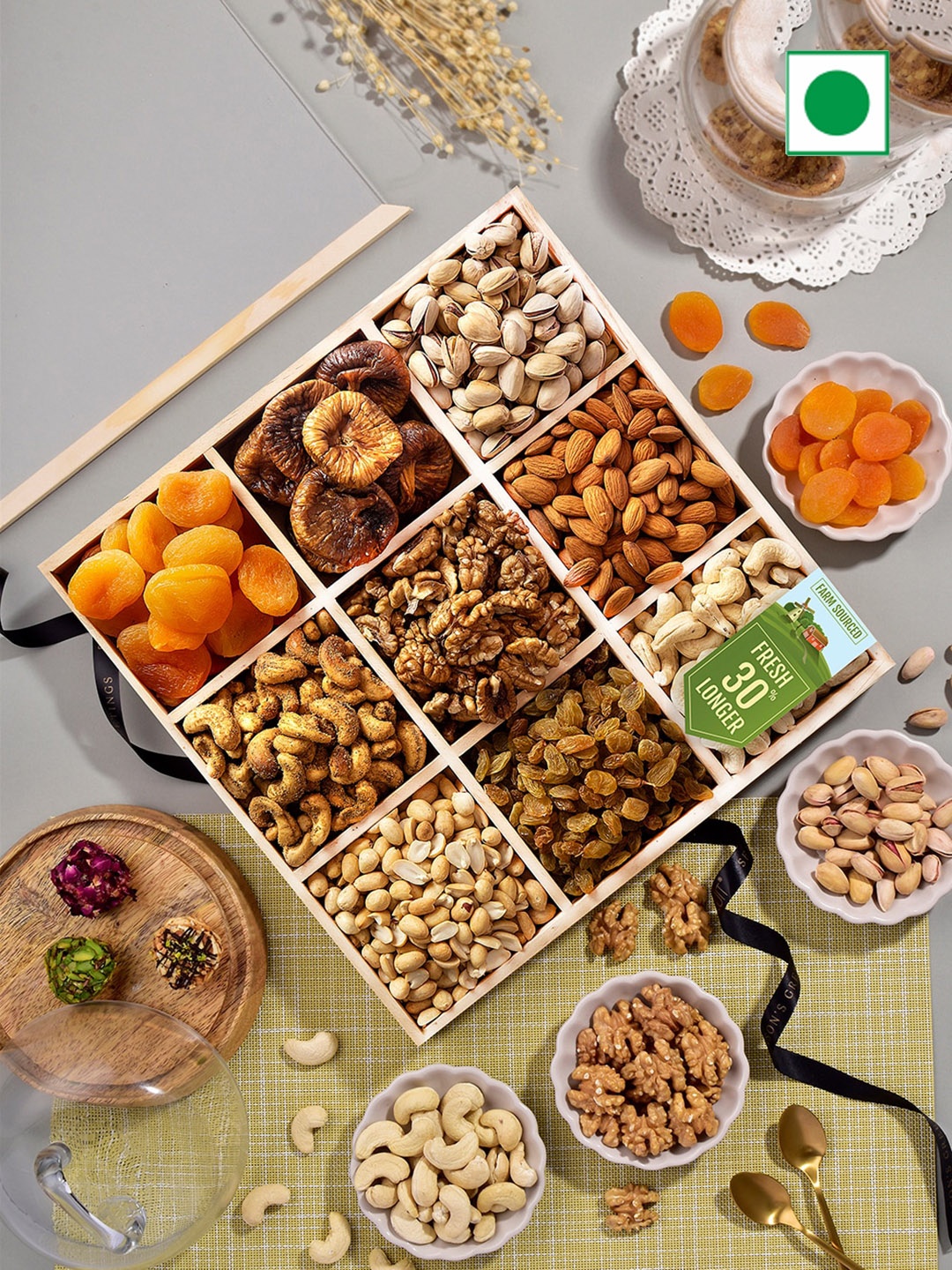 

RawFruit Diwali Dry Fruits Gift Box, Blue