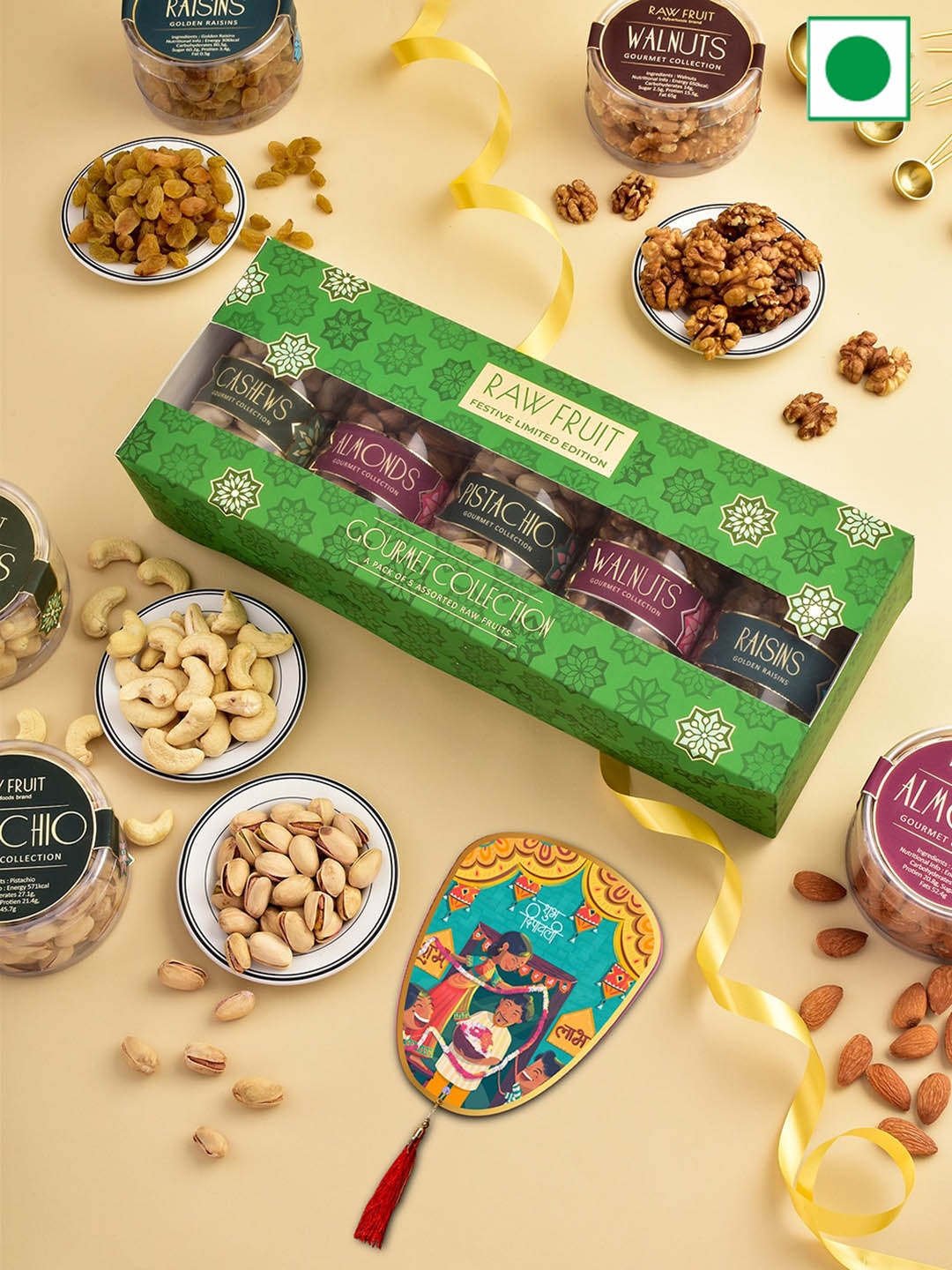 

RawFruit Dryfruits Diwali Gift Items, Green