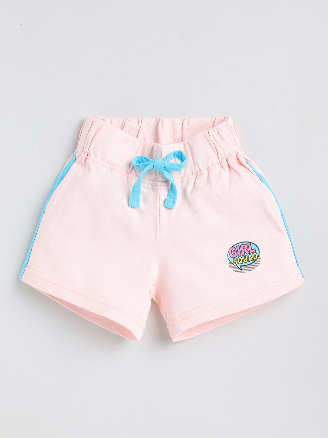 

Olio Kids Girls Mid-Rise Cotton Shorts, Pink