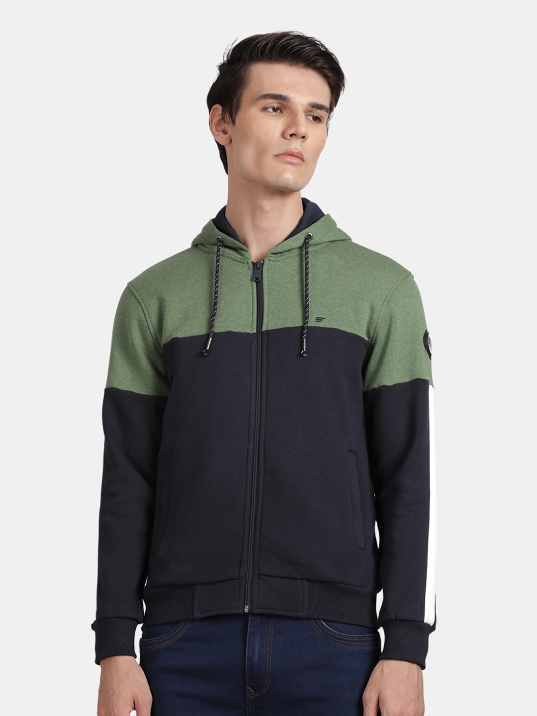 

t-base Colourblocked Hooded Sweatshirt, Olive