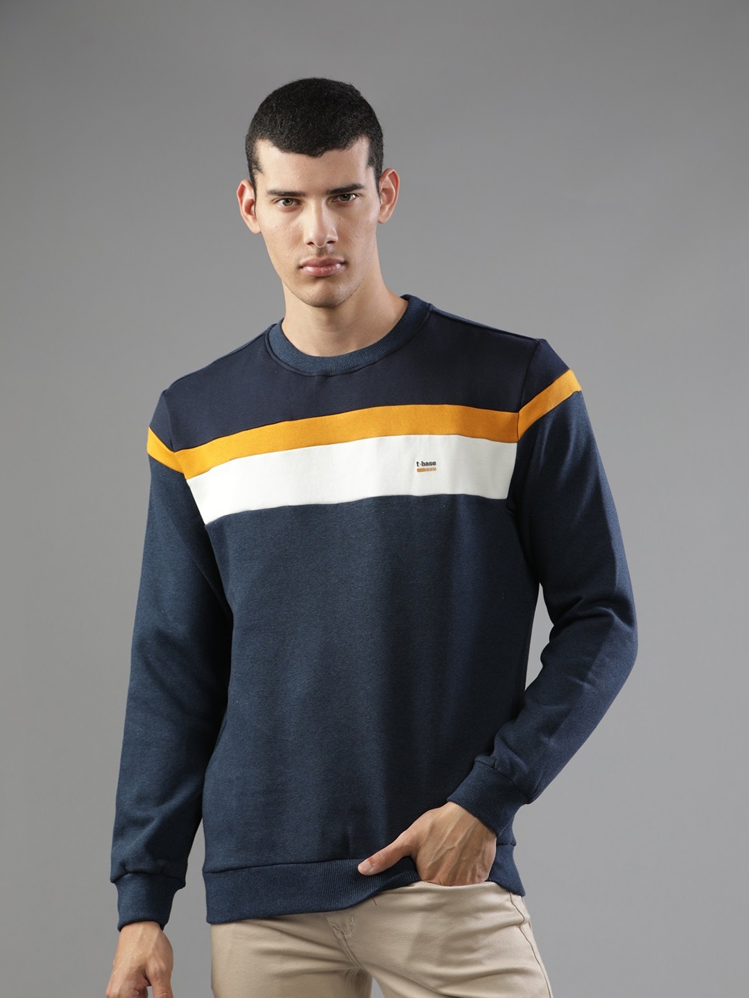 

t-base Colourblocked Sweatshirt, Navy blue