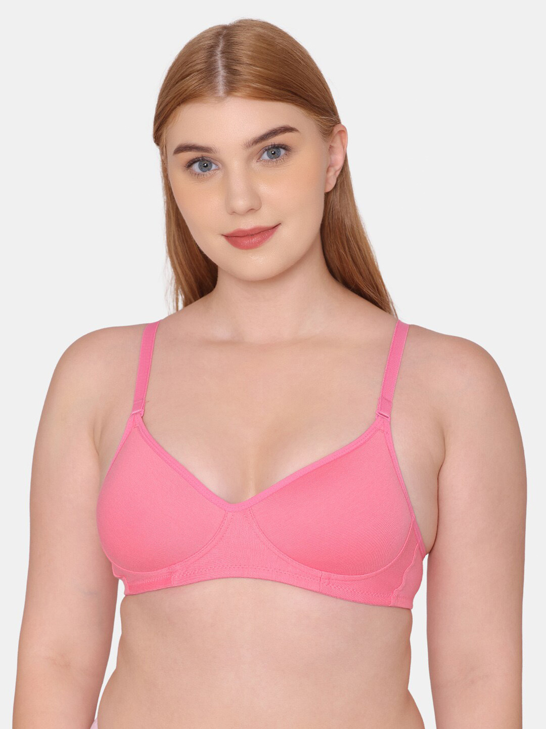 

KOMLI Full Coverage Lightly Padded T-shirt Bra With All Day Comfort, Pink