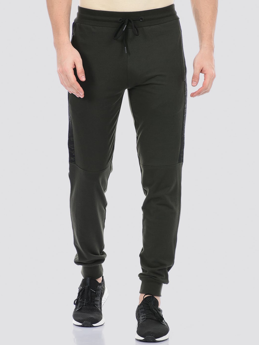 

ONEWAY Men Mid Rise Regular Cotton Joggers, Green