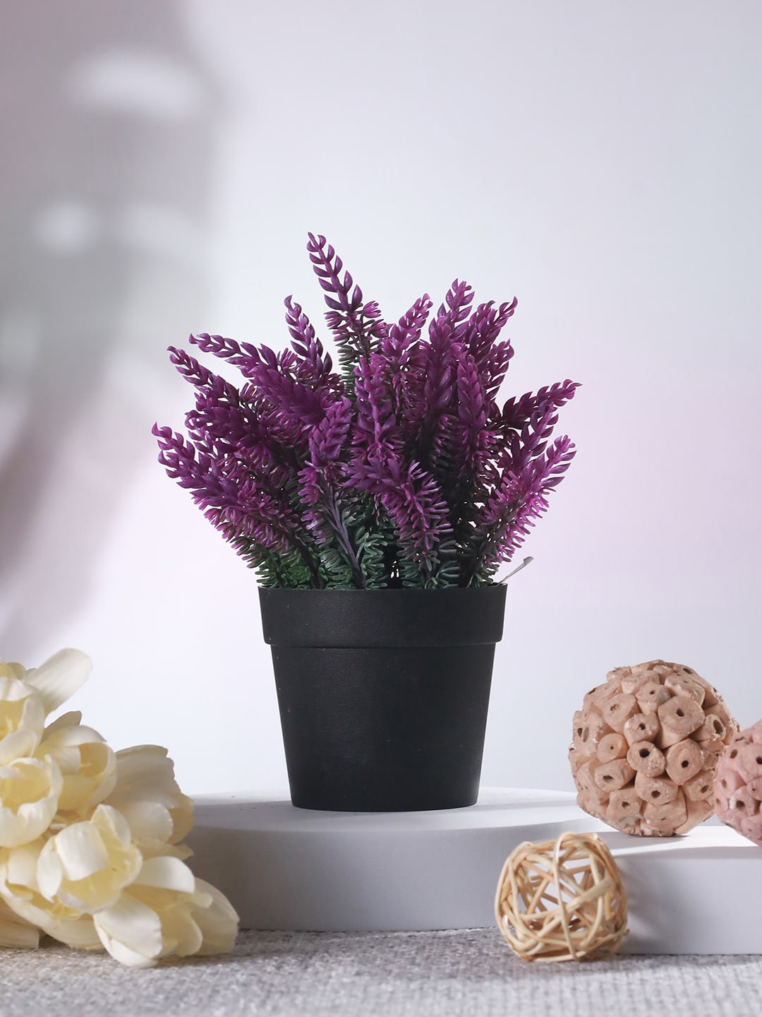 

TIED RIBBONS Pink Purple Lavender Artificial Flowers and Plants with Pot