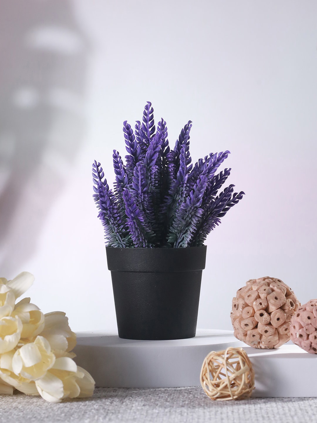 

TIED RIBBONS Artificial Flowers and Plants with Pot, Lavender