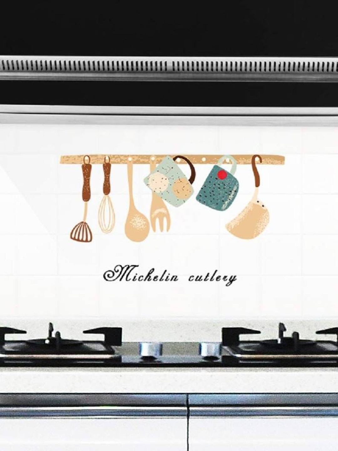 

Jaamso Royals Blue & Beige Cooktop Kitchen Tile Printed Self-Adhesive Wall Sticker