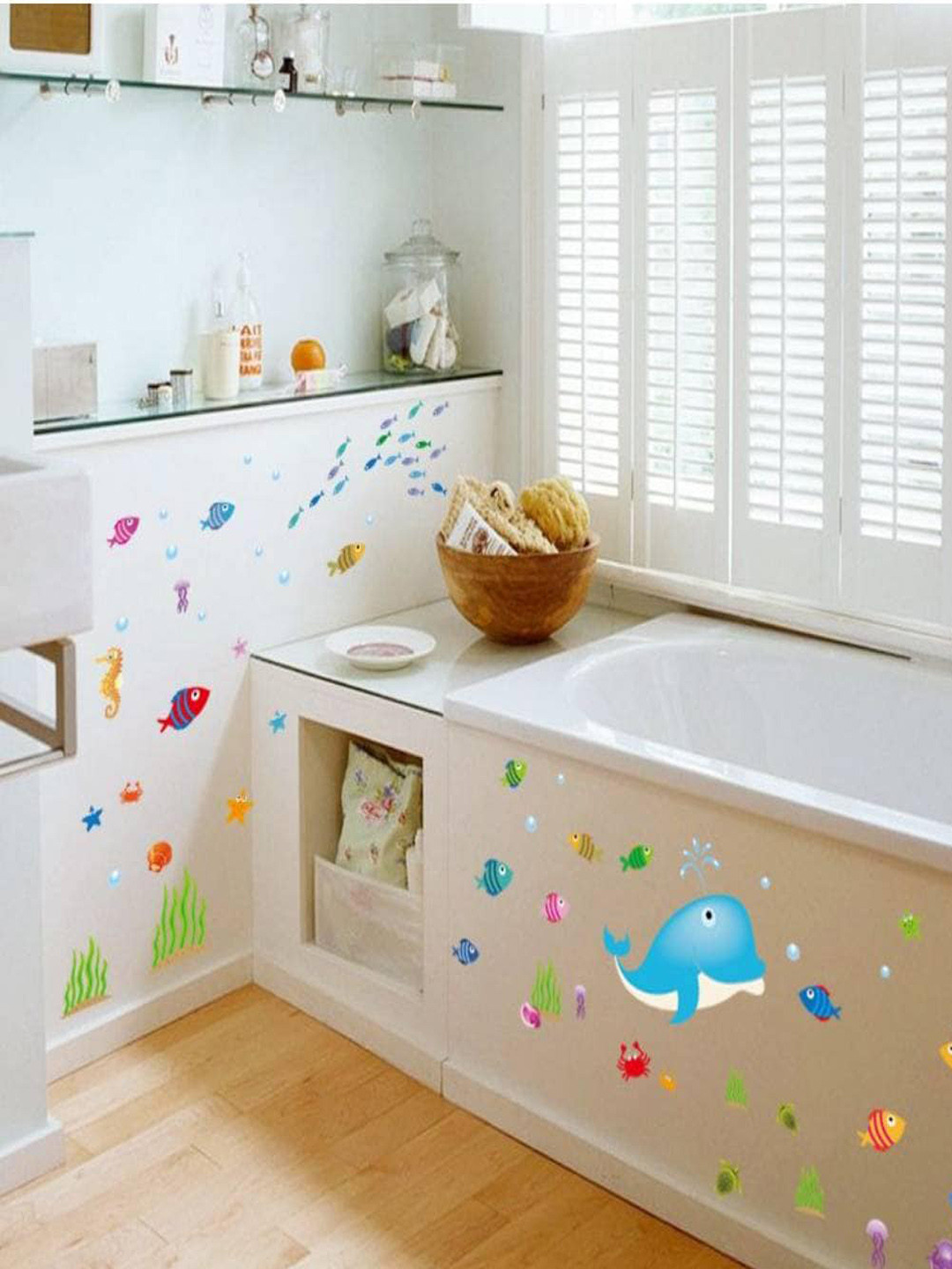 

Jaamso Royals Blue & Green Cartoon Printed Self-Adhesive Wall Sticker