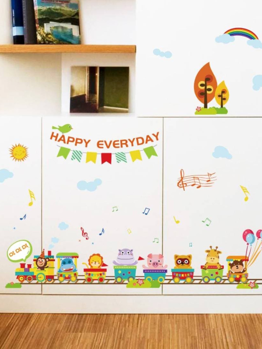 

Jaamso Royals Blue & Green Cartoon Printed Self-Adhesive Wall Sticker