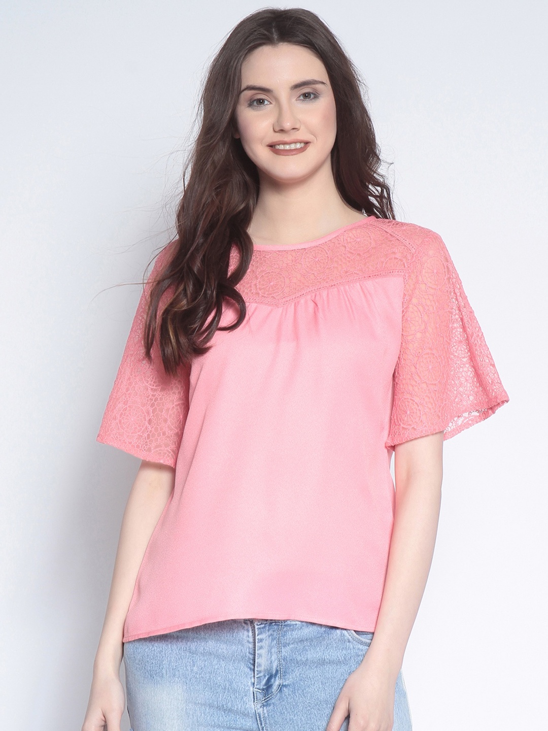 

RARE Women Pink Solid Top