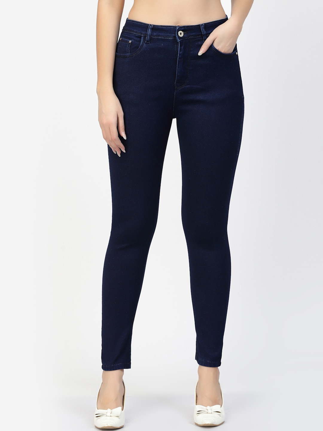 

Westwood Women Skinny Fit Clean Look Stretchable Jeans, Navy blue