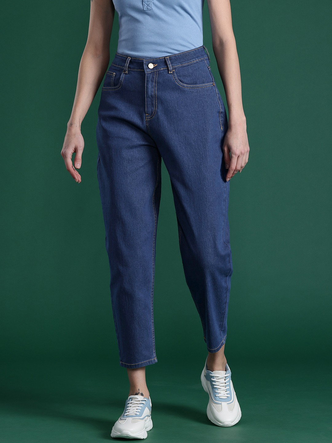 

DressBerry Women Slouchy Fit Stretchable Jeans, Blue
