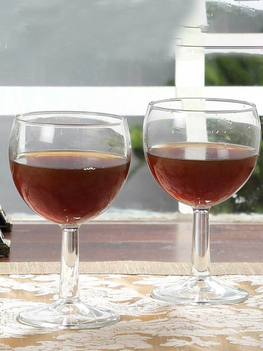 

Pasabahce 2 Pcs Transparent Wine Glasses-225 ML Each