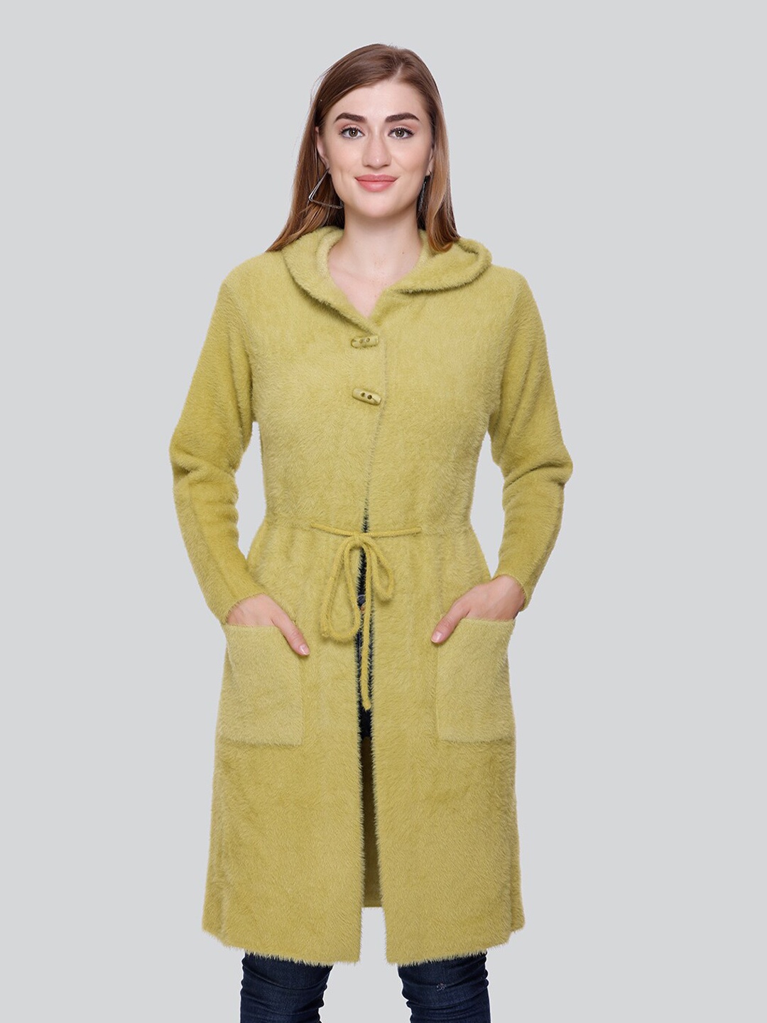 

Winter Wonders Woollen Longline Cardigan, Yellow