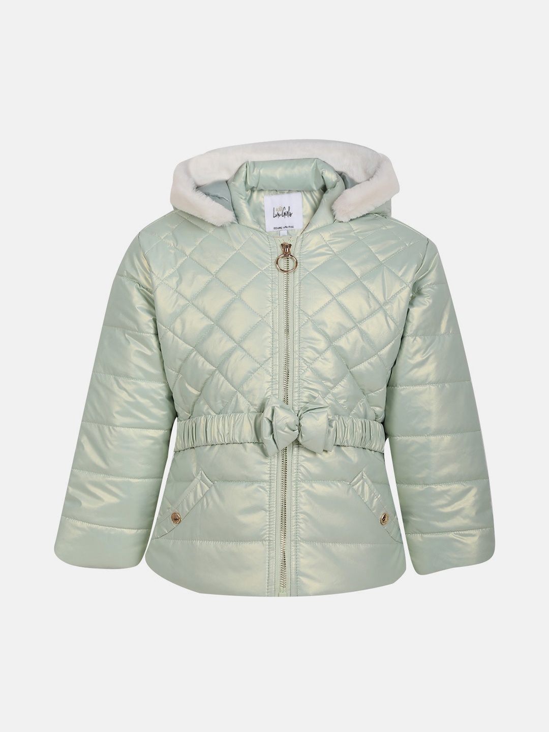 

LURE JUNIOR Girls Hooded Quilted Jacket, Green