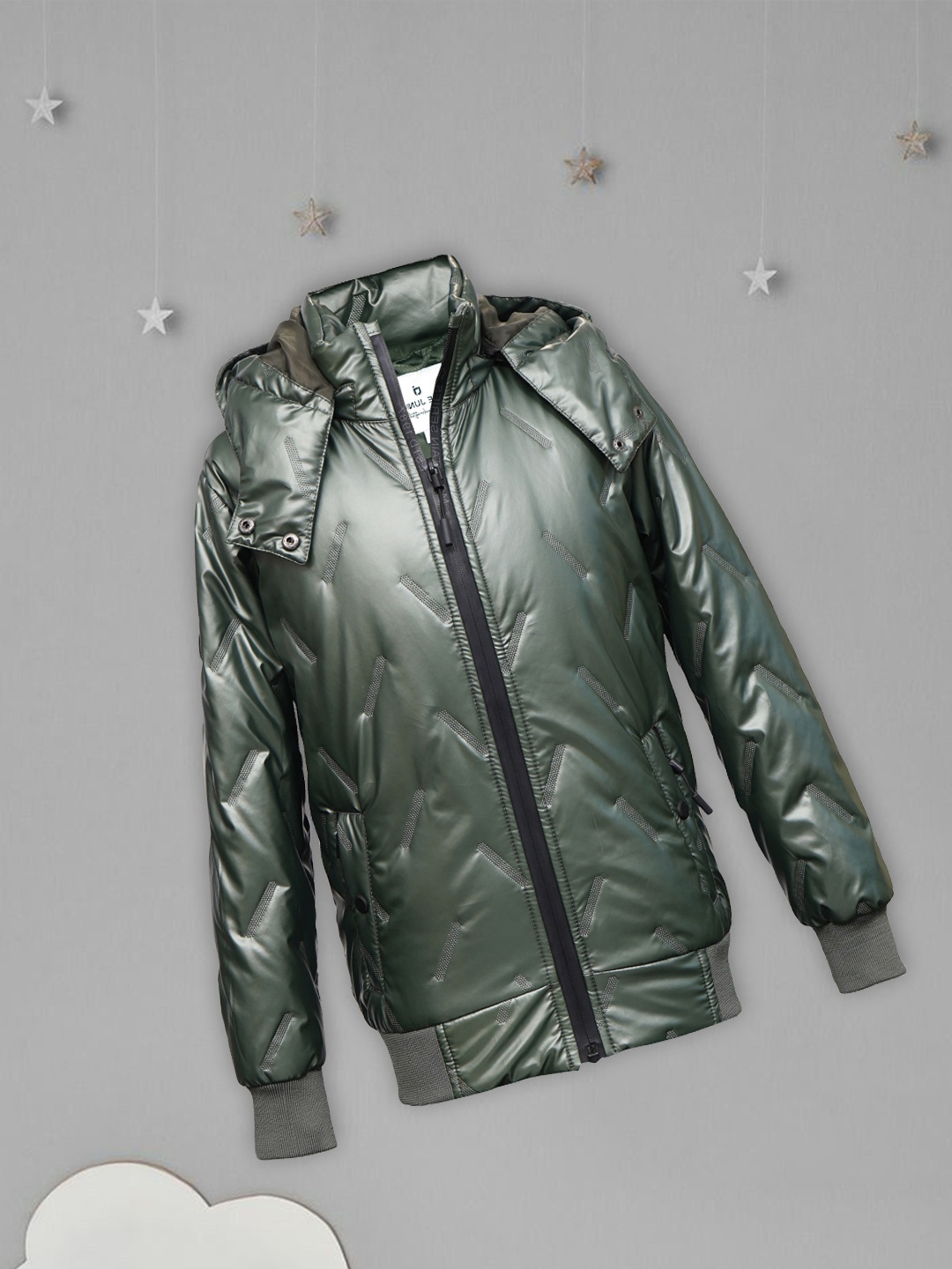 

LURE JUNIOR Boys Hooded Puffer Jacket, Green