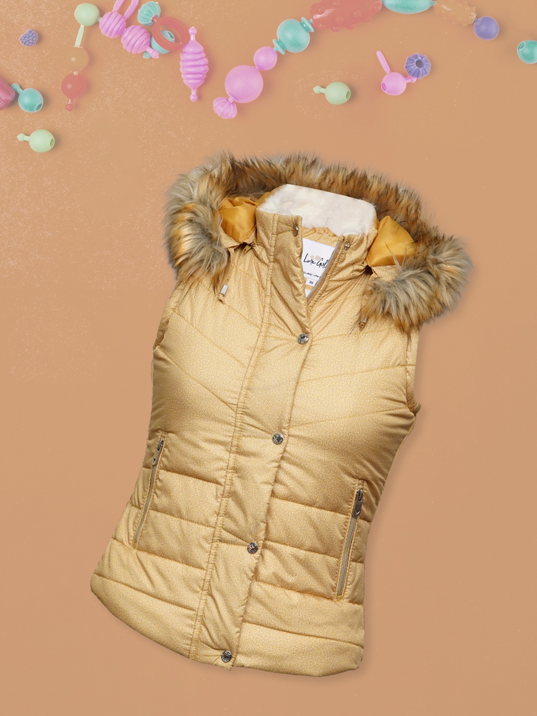 

LURE JUNIOR Girls Longline Parka Jacket, Mustard