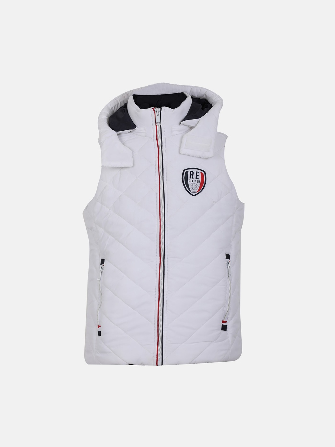 

LURE JUNIOR Boys Hooded Quilted Jacket, White