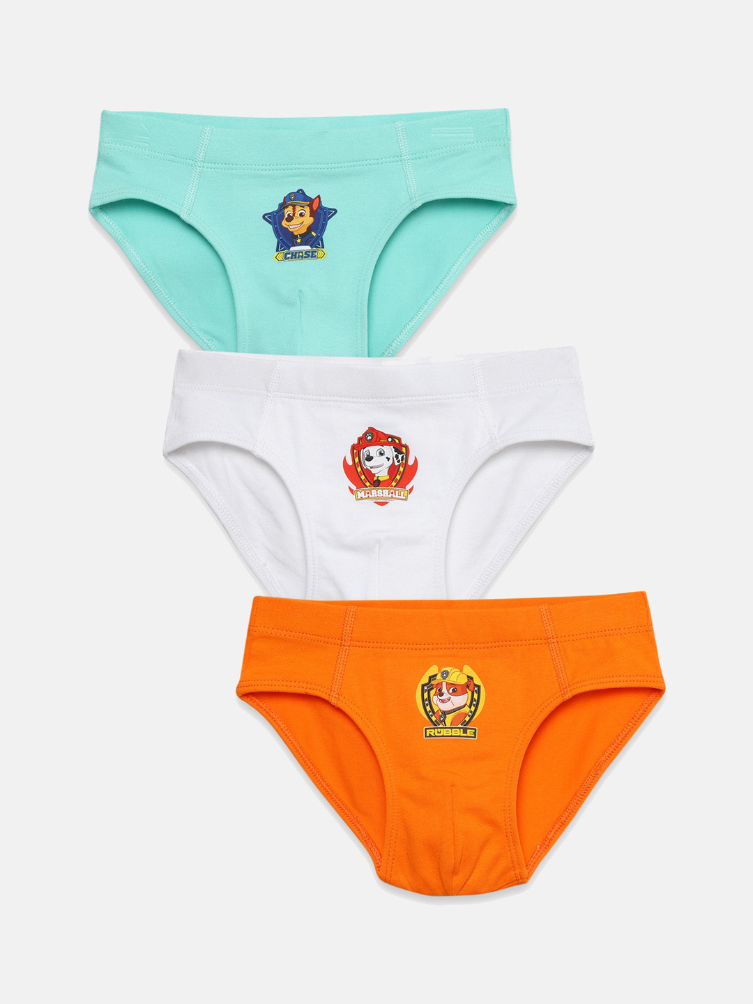 

Mackly Boys Pack Of 3 Paw Patrol Printed Basic Briefs, Orange