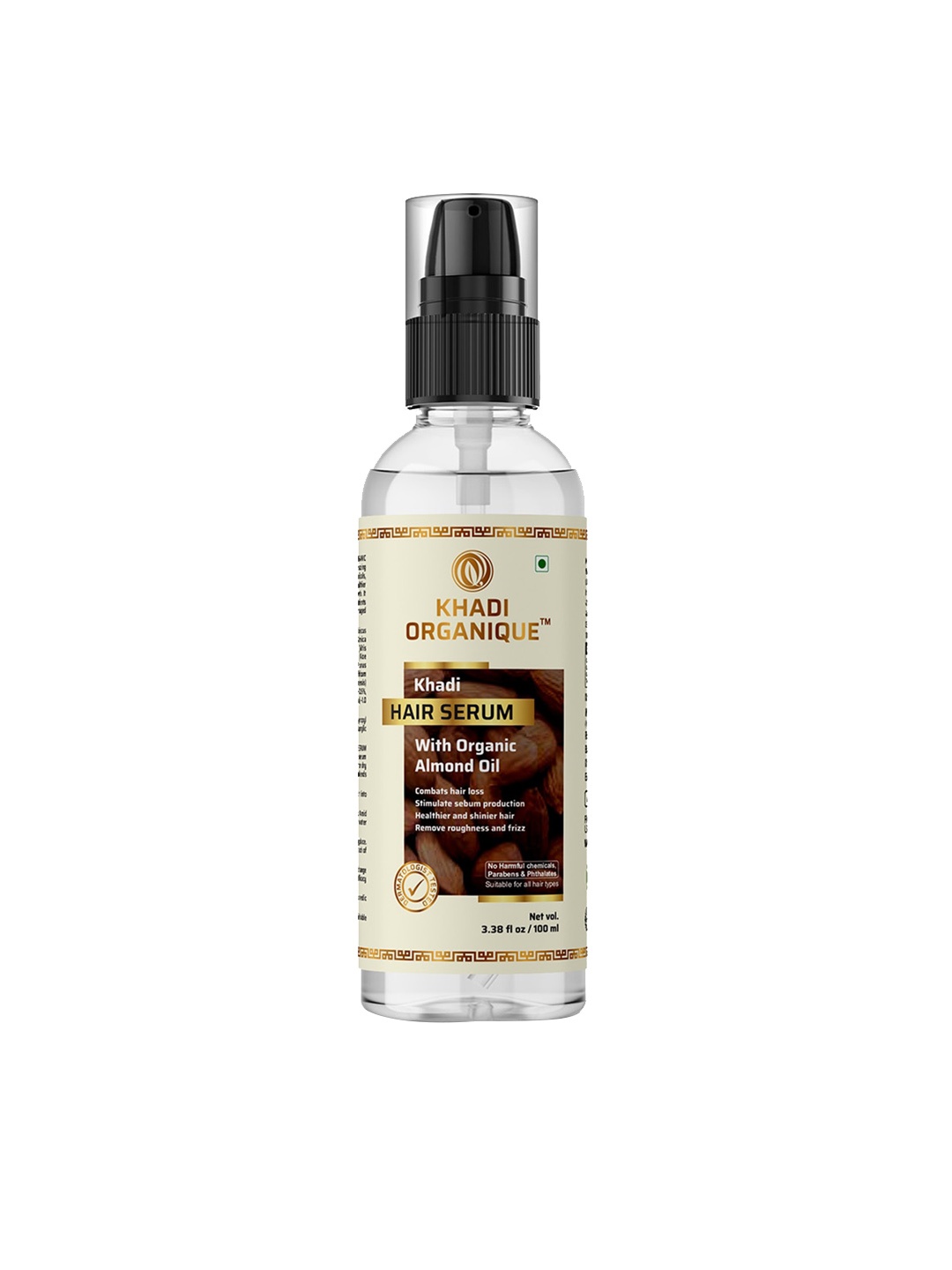 

Khadi Organique Hair Serum With Organic Almond Oil - 100ml, Transparent