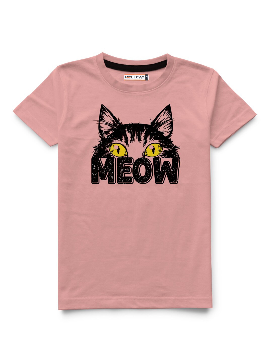 

HELLCAT Boys Graphic Printed Cotton T-shirt, Pink