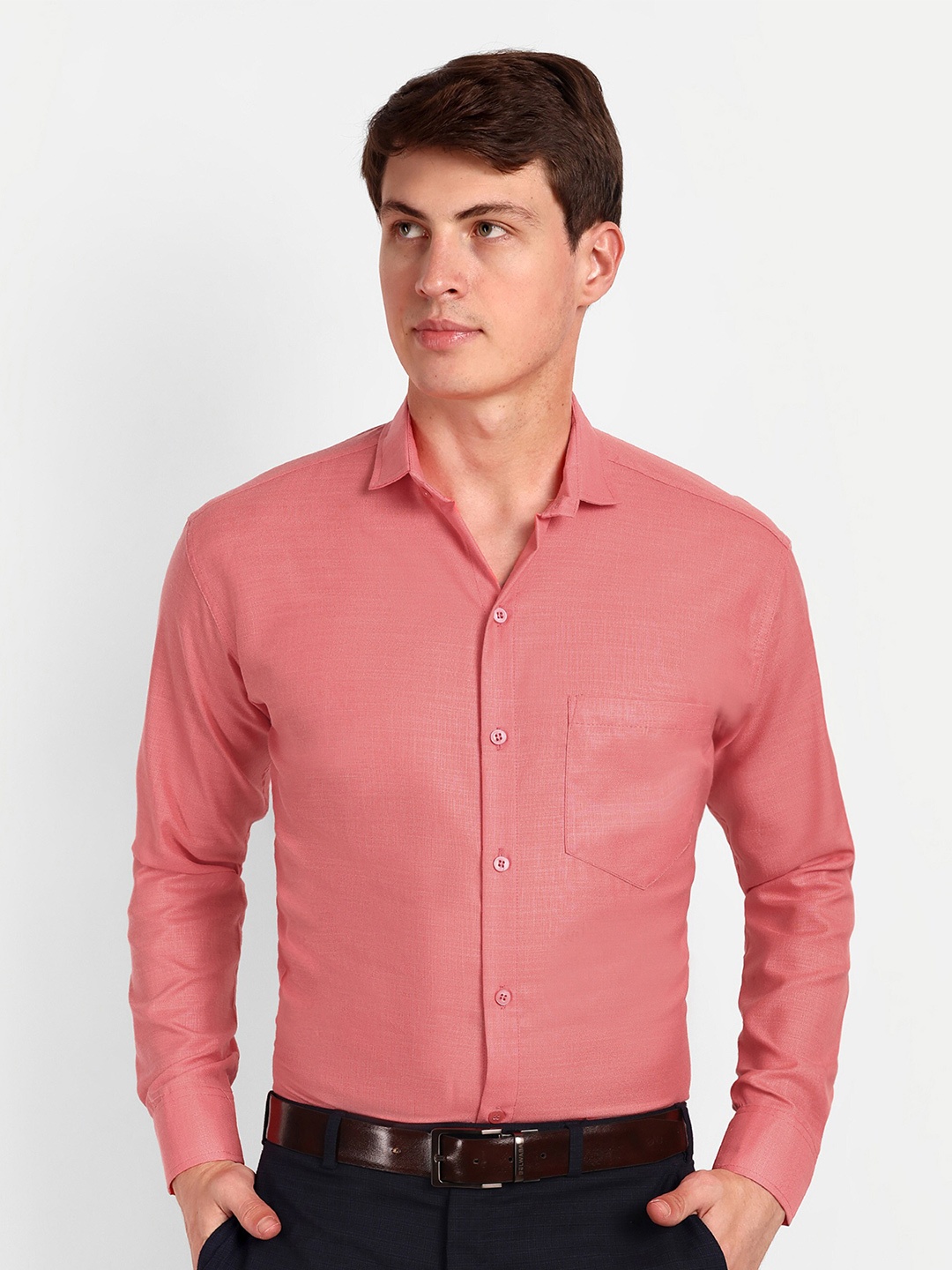 

COLORWINGS Comfort Spread Collar Formal Shirt, Coral