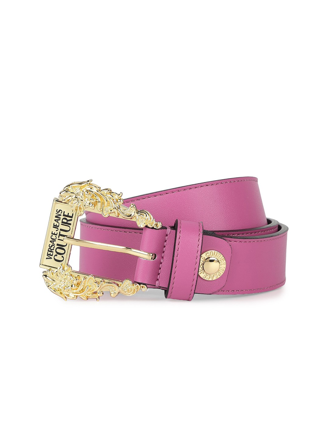 

Versace Jeans Couture Women Leather Belt, Pink