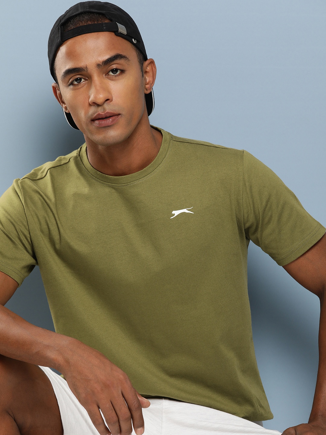 

Slazenger Men Solid Regular Fit T-shirt, Olive