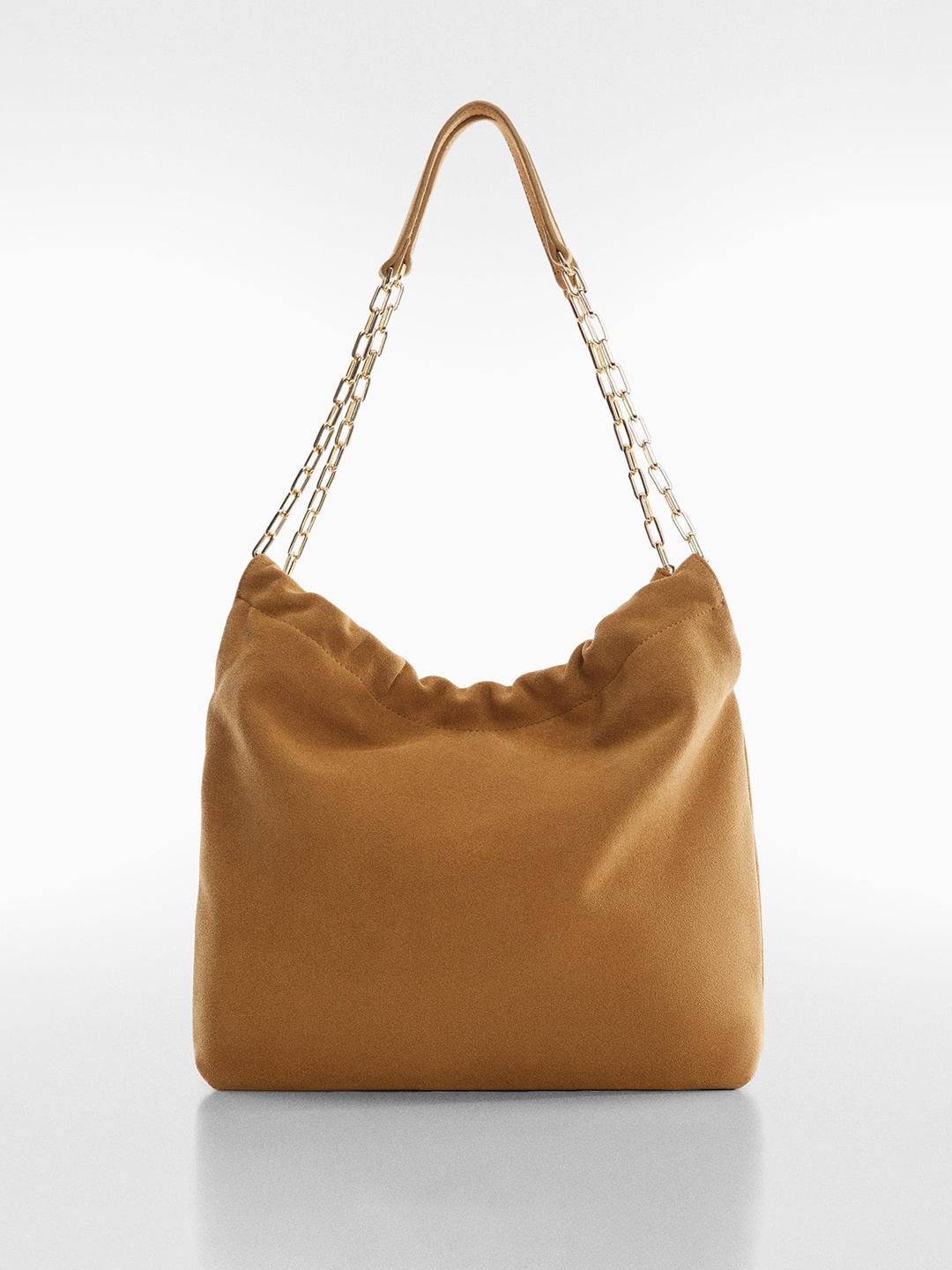 

MANGO Suede Bucket Hobo Bag, Mustard