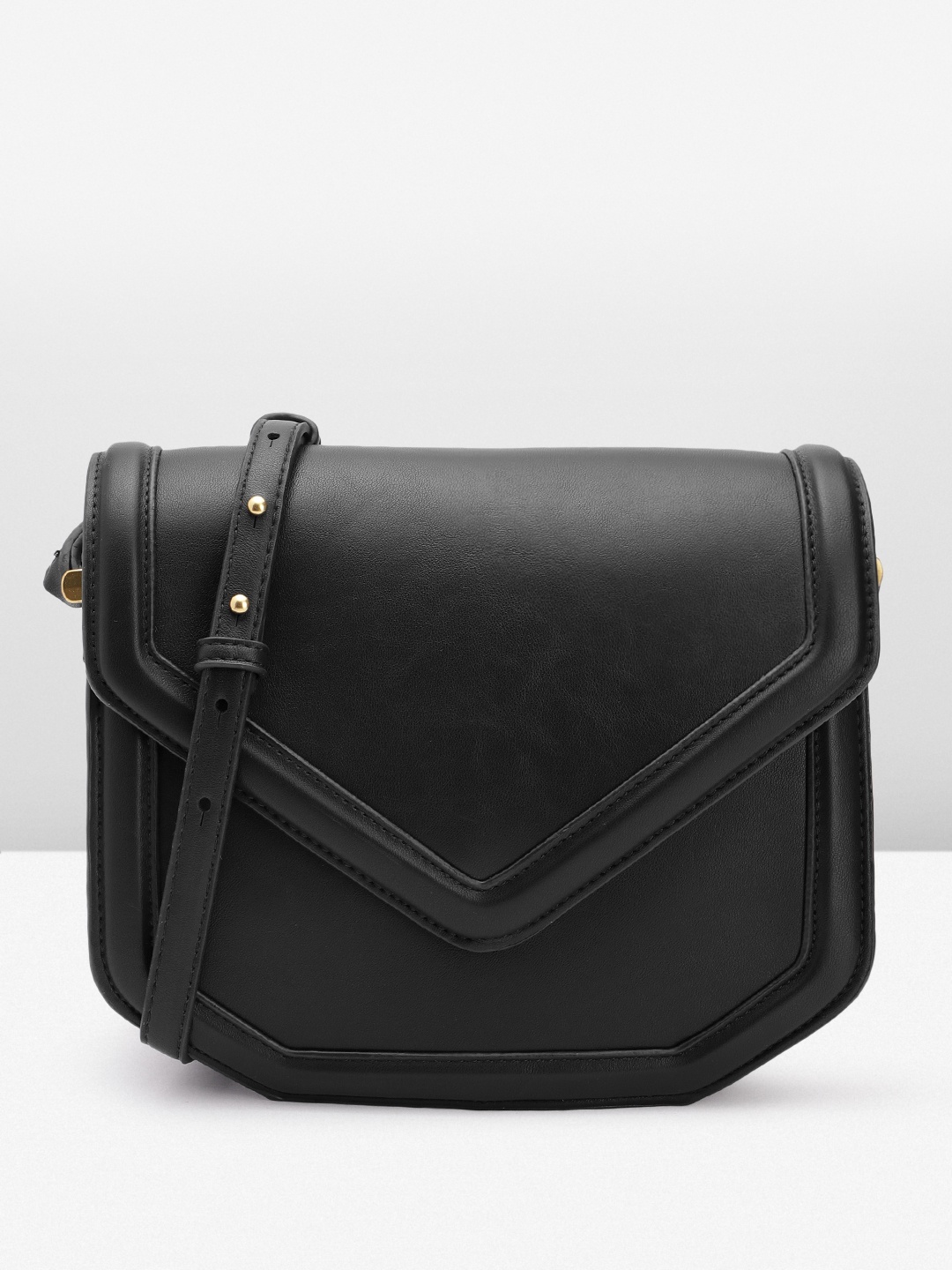 

MANGO Structured Sling Bag, Black