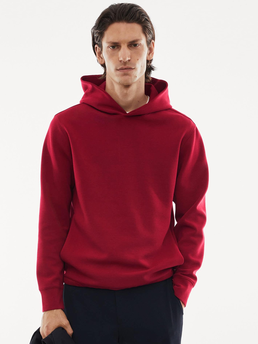 

MANGO MAN Hooded Sweatshirt, Red